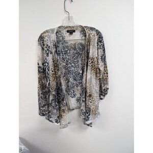 Kaktus Jacket Coverup Open Front Jacket Size L Animal Print